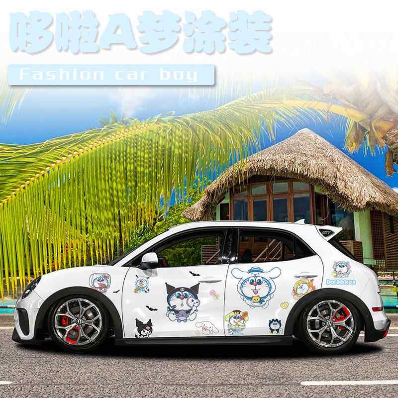 欧拉好猫全车膜 哆啦A梦车贴叮当猫汽车两侧贴纸车展4s店个性定制