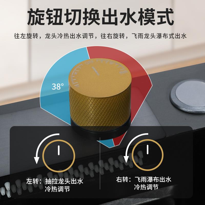 （工厂布直发）不锈钢水槽家用厨房工FSK纳米手大单槽瀑水洗碗池