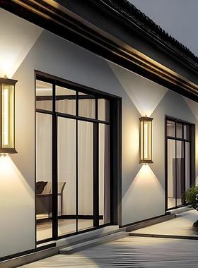 阳台大门外水墙上下打中式壁灯l跨境款PCed条壁灯庭院户外光长防