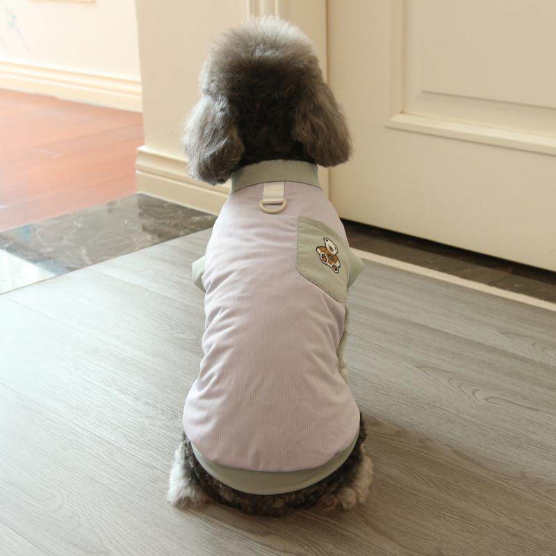 狗狗衣服春夏薄款防晒凉感口袋背心可牵引泰迪宠物衣服夏季猫衣服