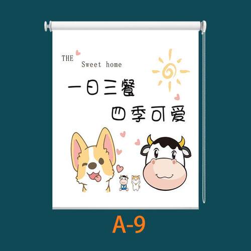 窗帘厕所浴室卫生间厨房卷帘免打孔2026新款遮阳帘遮挡防水拉卷式