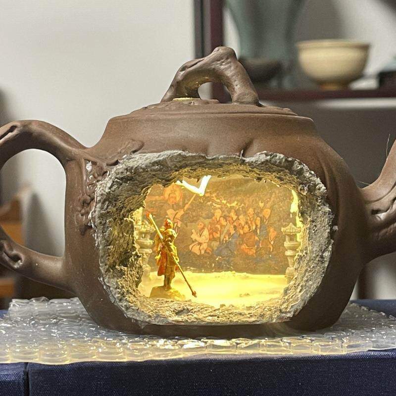 破碎紫砂壶微缩景观微景观黑神话世界微场景