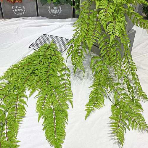 仿真植物波斯草壁挂屋顶绿植装饰蕨类墙壁吊兰花清新绿色人造景观