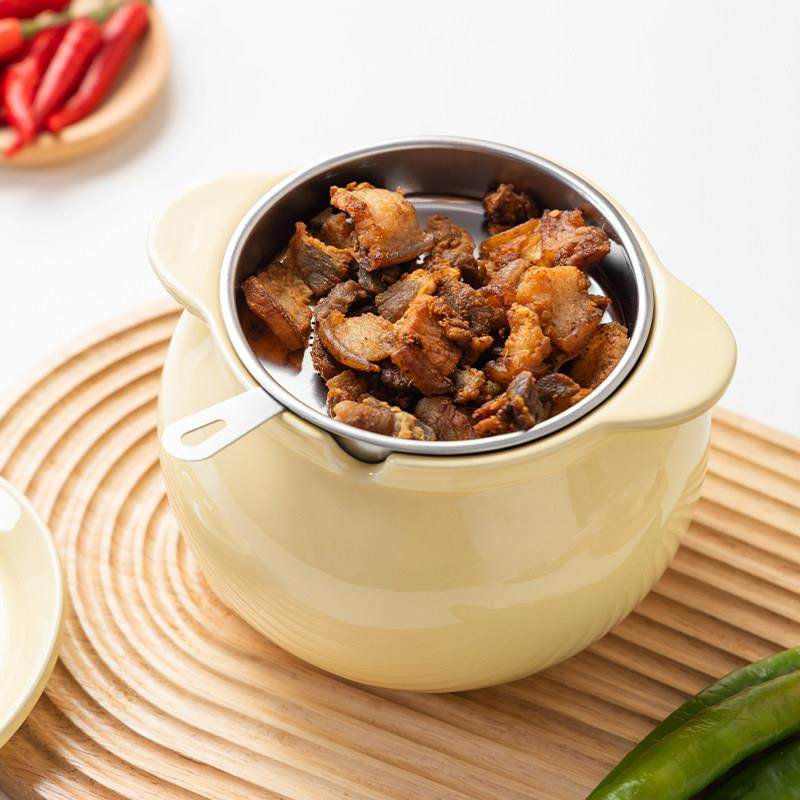 厨房家用猪油罐带盖陶瓷泼辣子耐高温带滤网荤油油壶装辣椒油熟油,厨房/烹饪用具,猪油罐,淘宝优惠券,粉丝福利购,淘宝优惠卷