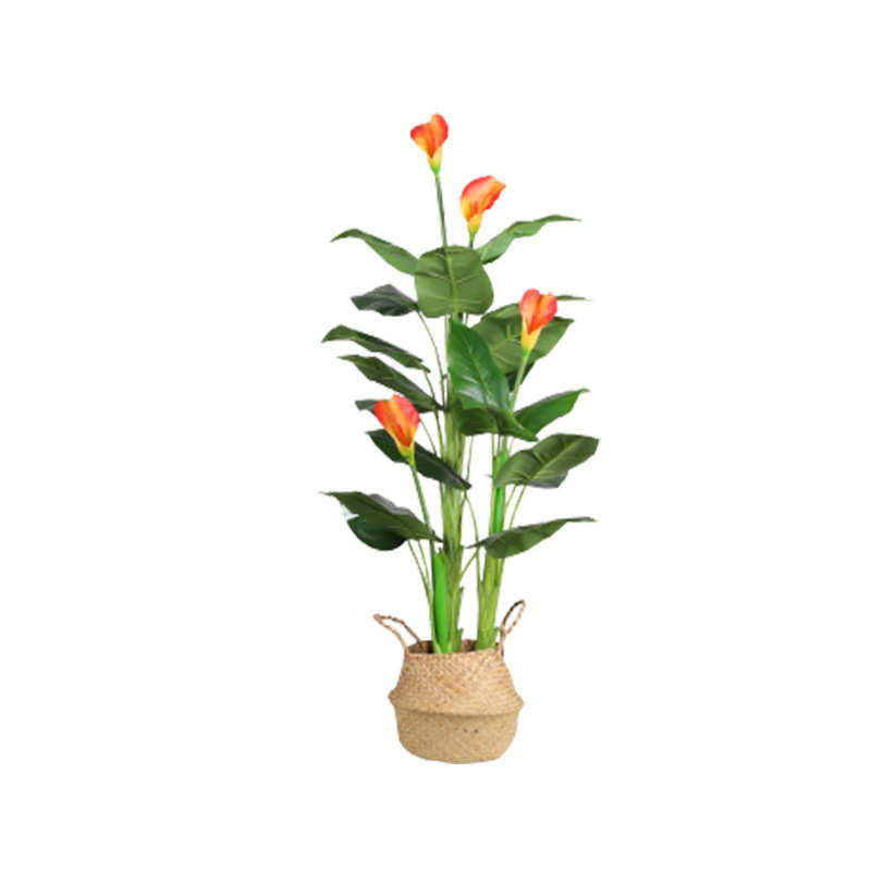 外贸仿真植物马蹄莲 北欧风假绿植装饰 大型盆栽室内盆景摆件批发