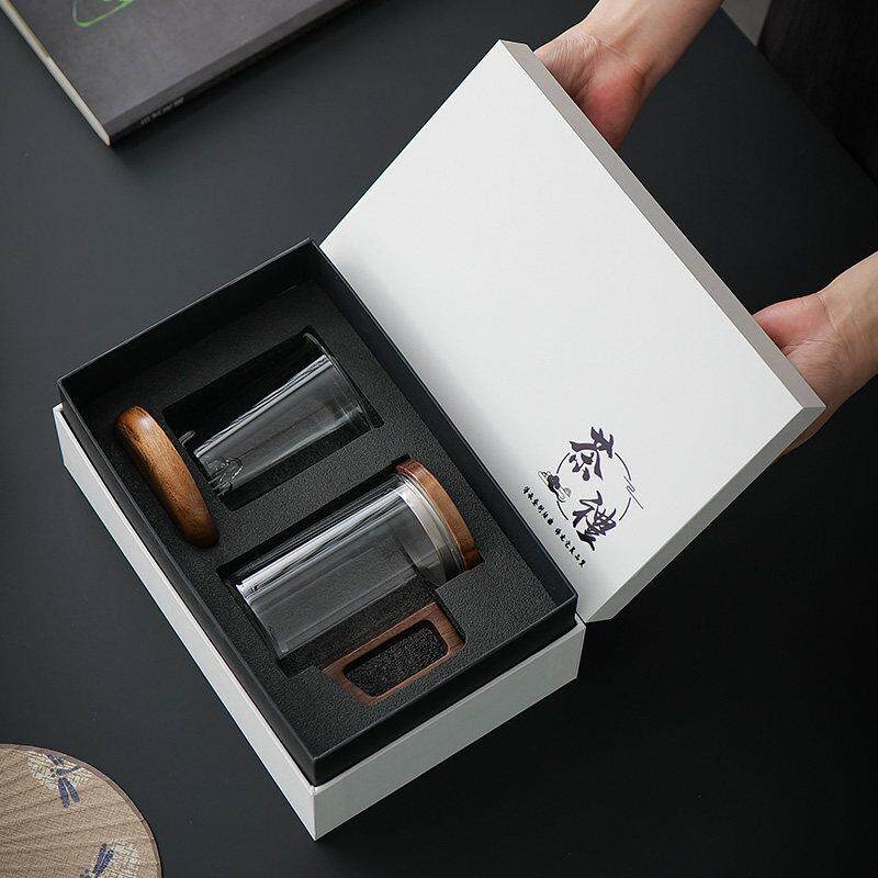 茶杯大容量玻璃杯泡茶杯耐高温玻璃水杯套装茶水分离杯礼品定制
