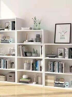 钉制书柜置物柜木柜展示柜带门储物柜窄简书架木质小柜子钉做尺寸