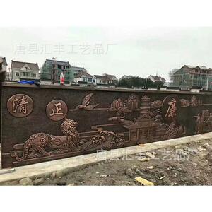 大型紫铜浮雕工艺品 紫铜锻铜浮雕墙玻璃钢仿古铜浮雕壁画厂家