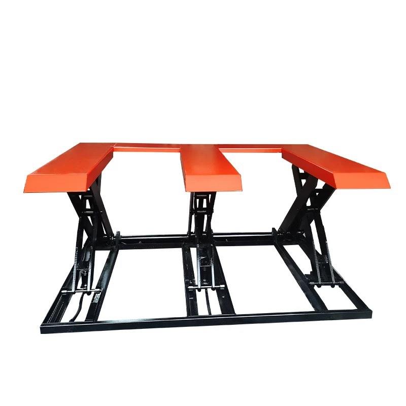 免挖坑升降平台木工开料机上料台液压平台E字型剪叉式起重台升降