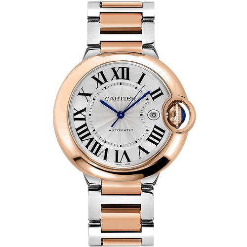 [9.8新]卡地亚蓝气球精钢/18K玫瑰金自动机械手表男W2BB0004