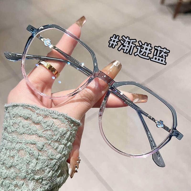超轻高清老花镜优雅气质显年轻时尚显白多边形看近戴大脸显瘦花镜