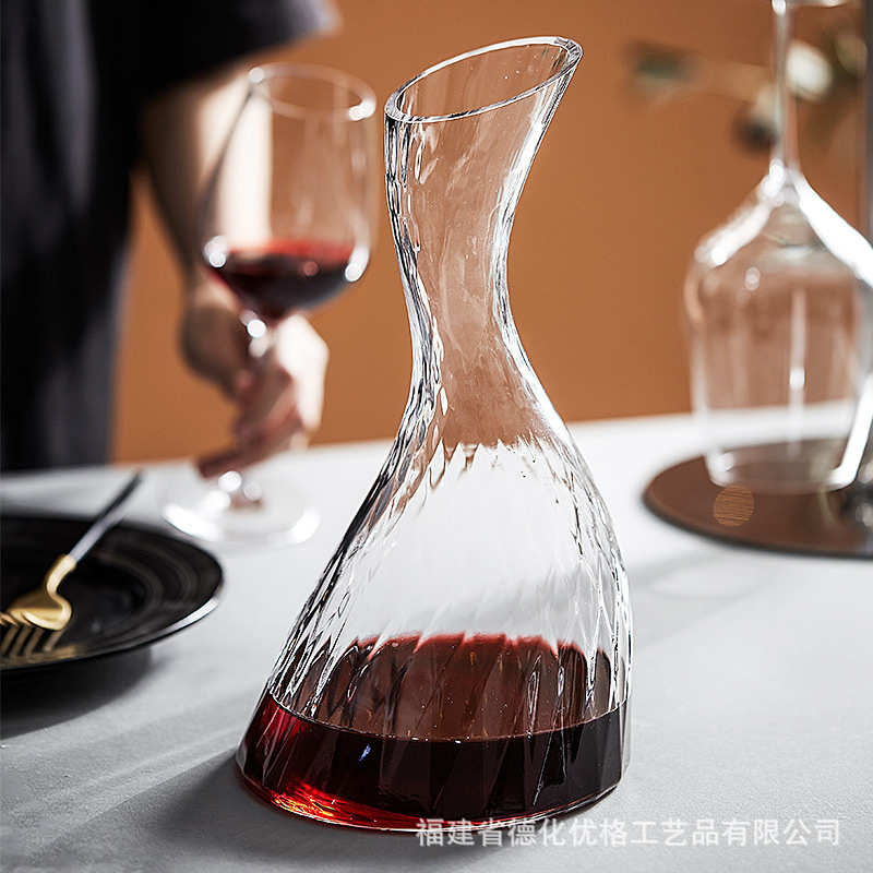 高颜值玻璃红酒醒酒器家用轻奢高端分酒器葡萄酒个性创意S型酒具