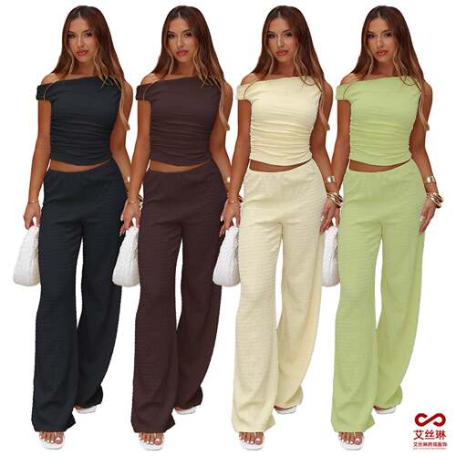 Women's High-Waisted Loose-Fitting Two-Piece Set Casual