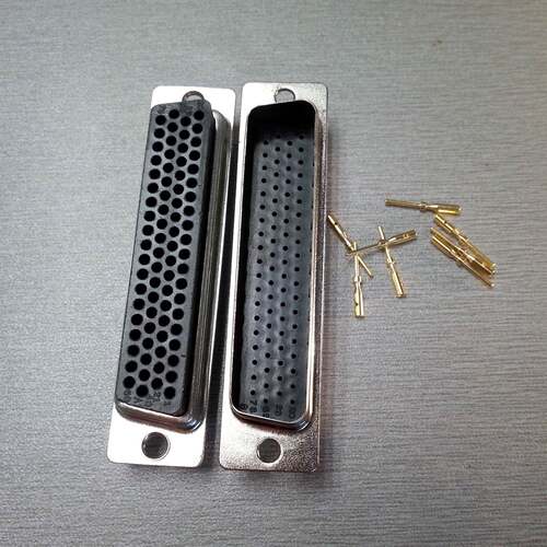 HDB78针压线式连接器高密度78Pin镀金3U公头新品实心打线式端子