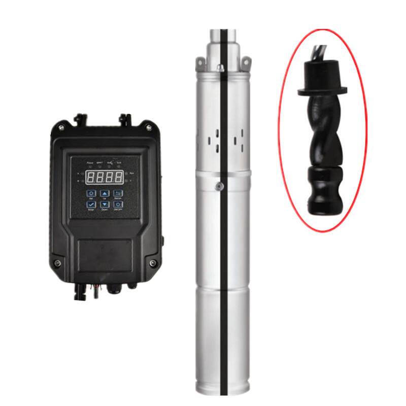 3寸48V60V72V太阳能永磁直流无刷潜水泵家用农用不锈钢浓井螺杆泵