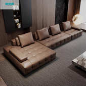 劳伦斯模块沙发意式 极简奢华别墅大户型客厅平层头层牛皮沙发组合