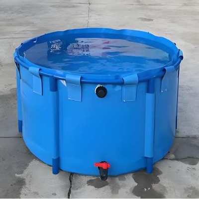 圆形支架帆布鱼池工地蓄水池塑料水池加厚可折叠储水桶水产养殖池
