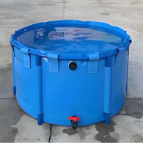 圆形支架帆布鱼池工地蓄水池塑料水池加厚可折叠储水桶水产养殖池