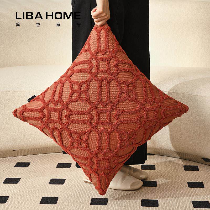 红色结婚喜庆抱枕套客厅沙发靠垫套高级感轻奢靠背床头靠枕套腰枕