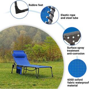 Chaise Lounge沙滩椅带脸孔多功能折叠躺椅室外游泳池可折叠躺床