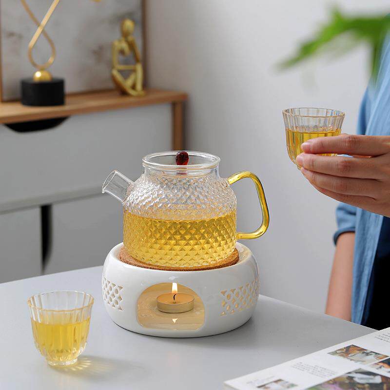 蜡烛温茶炉陶瓷底座家用保温炉加热煮茶温茶器餐厅酒店花茶暖茶炉