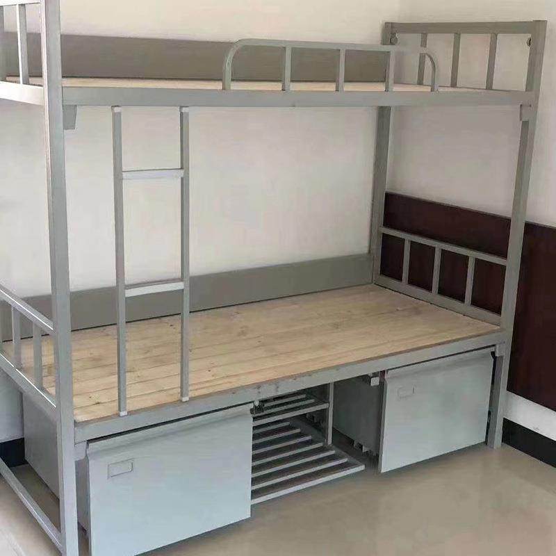 下学校舍床上铺宿铁床双层24012566床工地床高低铁床方管床架宿舍