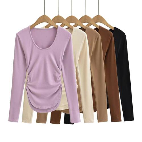 Girl's character collar with slim side and brushed long