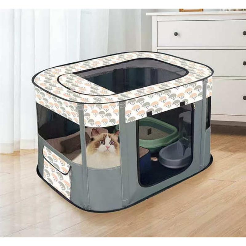 产房猫方形新款围栏猫狗窝笼子猫窝别墅猫折叠帐篷窝宠物宠物