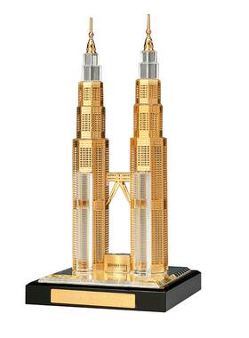 金属摆件定制工程建筑模型定做3D水晶内雕楼模工艺品摆件
