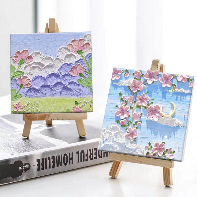 肌理画材料包立体浮雕画手绘 手工礼物心理减压画丙烯