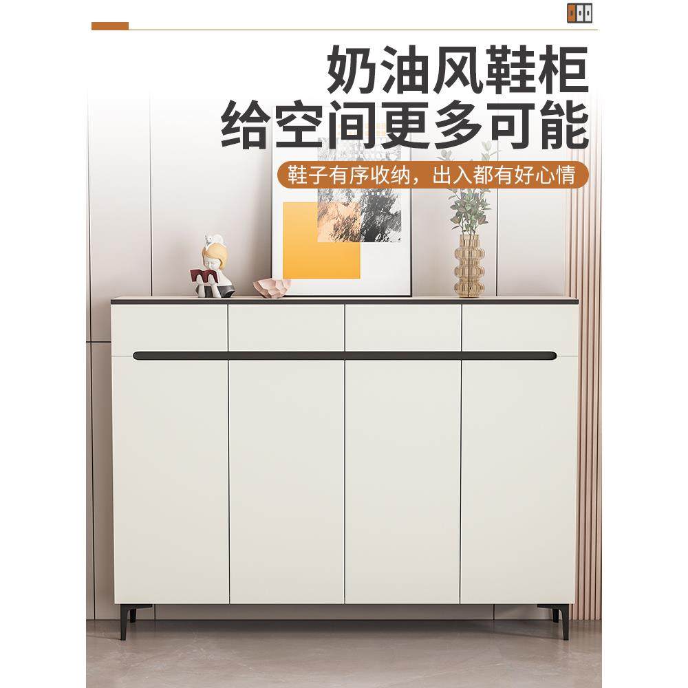 电梯口门外鞋柜家用简易靠墙小型外走廊储物柜斗柜入户快递置物柜