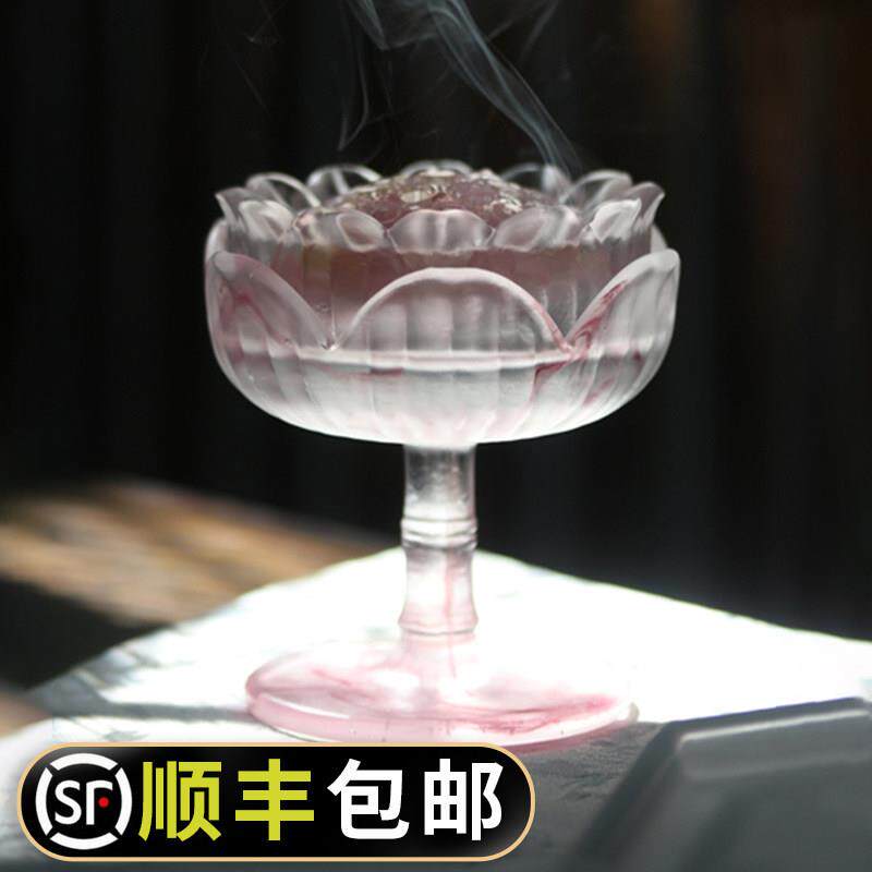 心缘甄琉璃宝莲灯蜡烛底座烛台摆件香薰香器家用复古高级感卧室灯