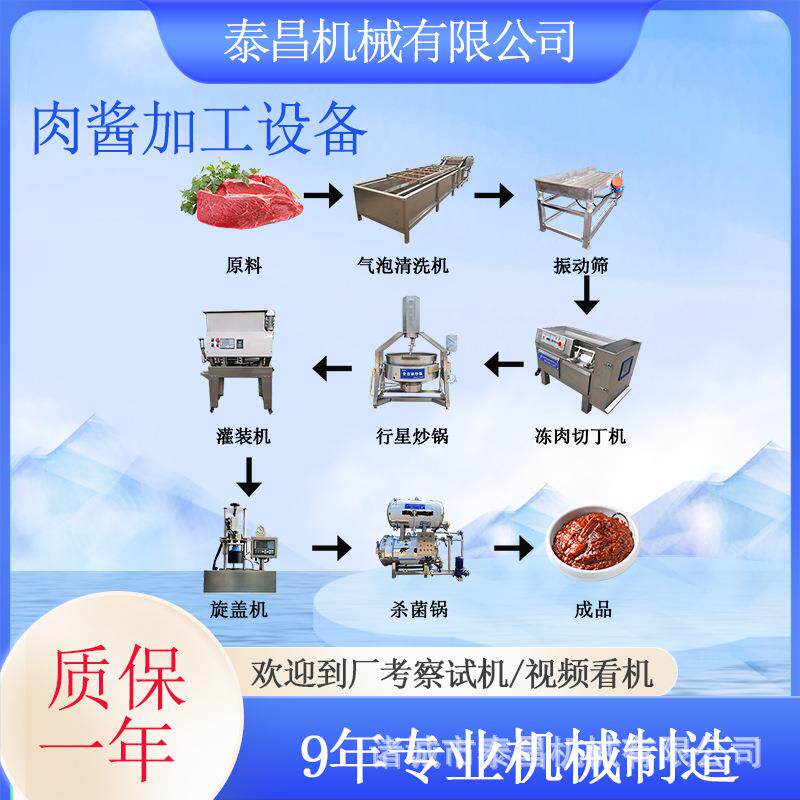 香椿肉酱灌装线香菇牛肉酱加工生产线辣子酱生产设备香菇酱流水线