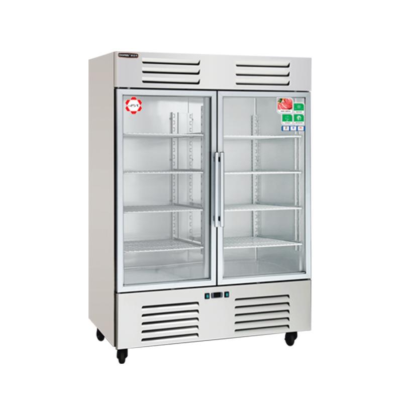 酒水饮料展示柜美厨冷藏立式冰柜-25℃商用冰箱风冷无霜保鲜柜