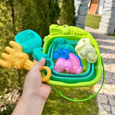 Hawaii风沙滩便携折叠桶玩具挖沙铲子戏水桶城堡做沙模型工具套装