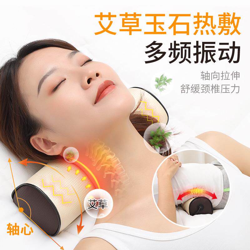 肩颈按摩枕脖子按摩仪家用多功能震动揉捏颈部电动枕头颈椎按摩器