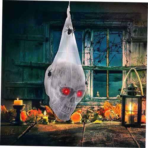 Halloween Skull haunted house secret room courtyard万圣节