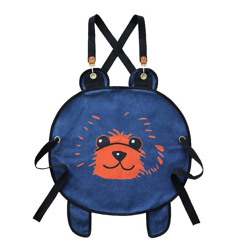 正品围裙卡通时尚定o焙制log家用厨房饭厅奶茶店烘布男帆女美术工