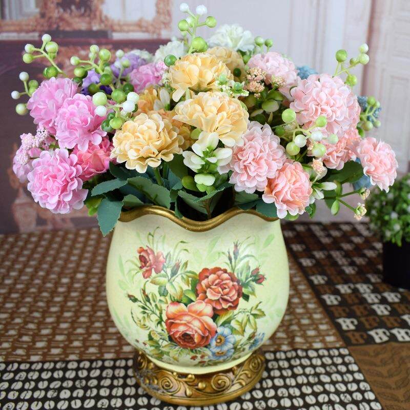 球菊小把花仿真花厂家家居装饰婚庆手捧花墙植物墙假花