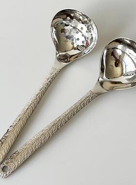 XMAN+库存火锅勺两件套 汤勺漏勺 分菜勺 公用勺 304不锈钢 加厚