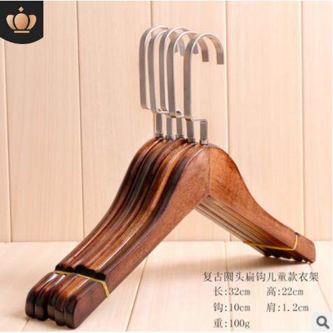 实木衣架子衣架衣质衣服撑挂子家用复古木头防滑服装JGW20171柜店
