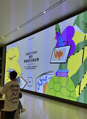 室内led全彩显示屏餐厅广告高清商场幕会议室电子p1.86p2.5p3大屏