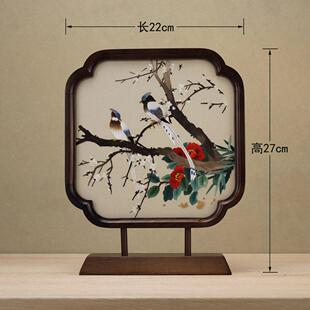 4苏绣双面绣家居饰品装 屏风国风 饰画桌面摆台摆件手工创意新中式