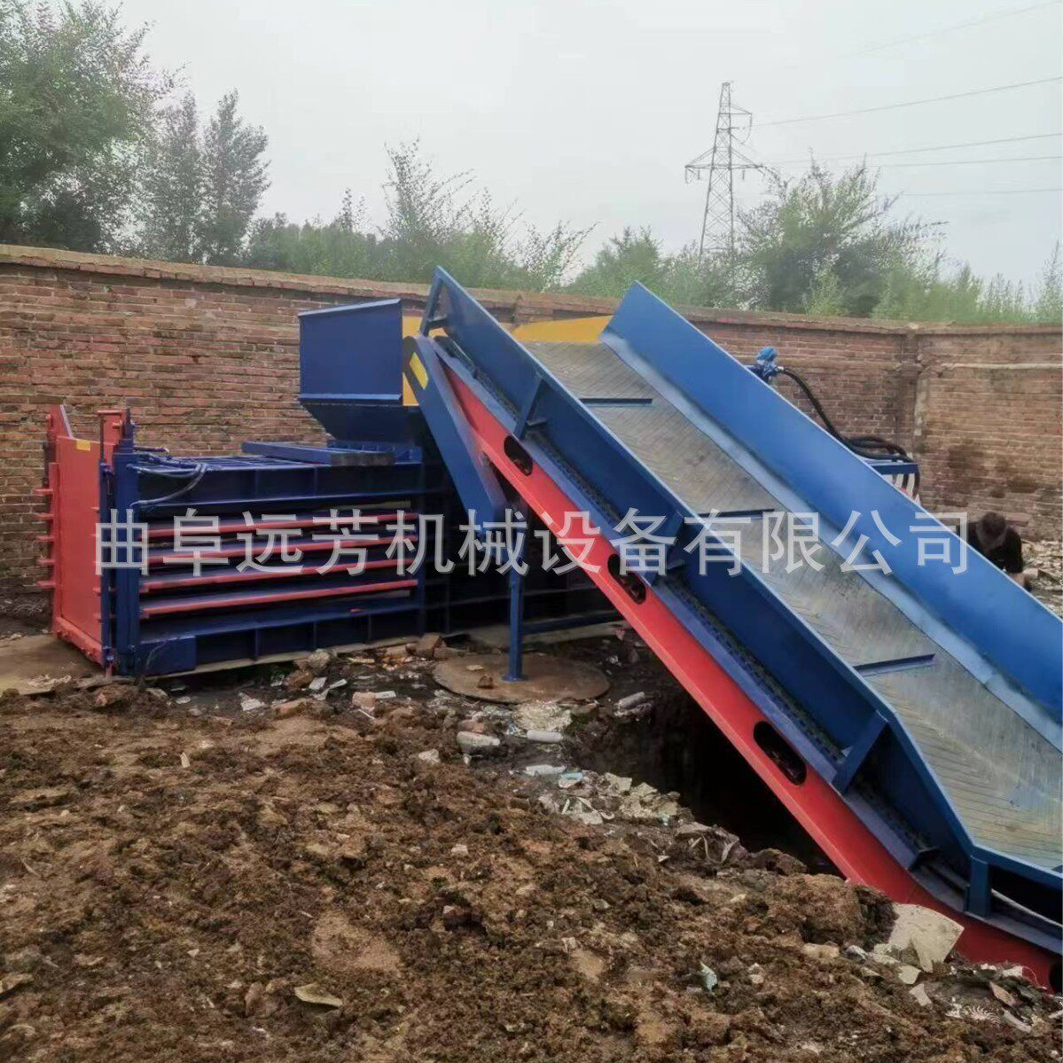 全自动卧式废纸塑料纸打包打包机压滴灌带矿泉水瓶卧式打包机