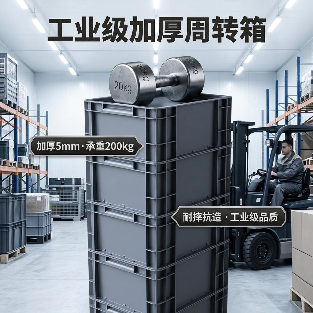 加厚周转箱过滤箱塑料筐长方形养龟工业物流中转箱收纳箱超大号