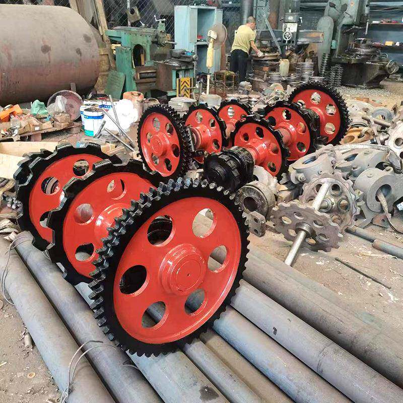 刮钢板机链轮输送机轮链轮总成碳斗矿式提升机链679用六齿锰钢链
