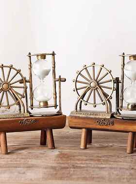 沙漏摆件高级感伦敦眼摩天轮创意学生礼物复古怀旧家居装饰男女生