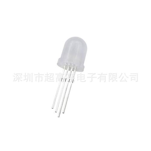 F8幻彩WS2812B/SK6812内置IC集成8mm圆头RGB可编程5V直插LED灯珠