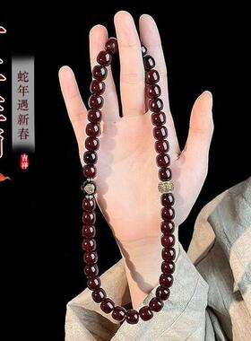 探行鸟甄选菩提子手串泰山原产十二生肖桶珠溏心老料玉化双圈手炼