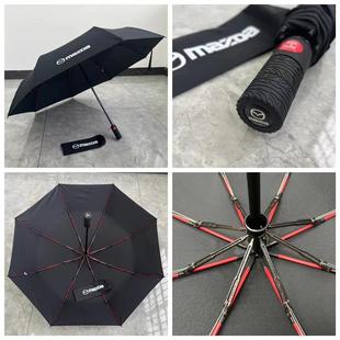 高档马x自g3昂克赛拉雨伞定制loo广告伞全自动达折叠黑胶两用长柄